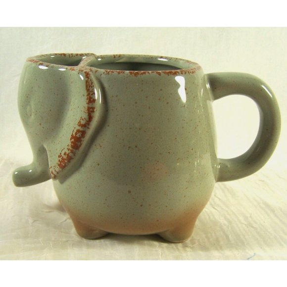 Unbranded Dining Elephant Coffee Tea Mug Tea Bag Holder Speckled
